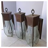Lot of 3 Hanging Lantern Light Fixtures