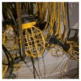 Lot of Extension Cords and Hanging Work Lights