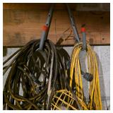Lot of Extension Cords and Hanging Work Lights