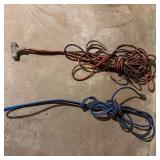 Lot of Extension Cords and Corded Utility Light