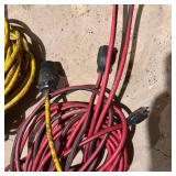 Lot of Yellow and Red Extension Cords