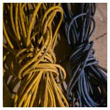 Lot of Yellow and Blue Extension Cords