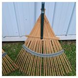 Lot of 2 McGuire Bamboo Lawn Rakes