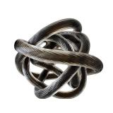 DN-Contemporary Decor Sculpture Trio Marble Sphere, Art Glass Knot & Heart Paperweight DN-Contemporary Decor Sculpture Trio Marble Sphere, Art Glass Knot & Heart Paperweight