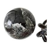 DN-Contemporary Decor Sculpture Trio Marble Sphere, Art Glass Knot & Heart Paperweight DN-Contemporary Decor Sculpture Trio Marble Sphere, Art Glass Knot & Heart Paperweight