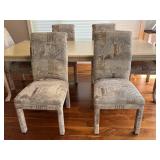 Dining Room Table & 6 Chairs - Cream Finish Dining Room Table & 6 Chairs - Cream Finish