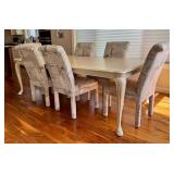 Dining Room Table & 6 Chairs - Cream Finish Dining Room Table & 6 Chairs - Cream Finish