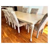 Dining Room Table & 6 Chairs - Cream Finish Dining Room Table & 6 Chairs - Cream Finish