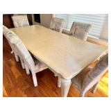 Dining Room Table & 6 Chairs - Cream Finish Dining Room Table & 6 Chairs - Cream Finish