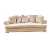 DN - Vintage Upholstered Sofa Neutral Fabric Couch DN - Vintage Upholstered Sofa Neutral Fabric Couch