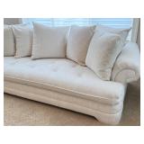 DN - Vintage Upholstered Sofa Neutral Fabric Couch DN - Vintage Upholstered Sofa Neutral Fabric Couch