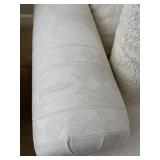 DN - Vintage Upholstered Sofa Neutral Fabric Couch DN - Vintage Upholstered Sofa Neutral Fabric Couch