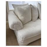 DN - Vintage Upholstered Sofa Neutral Fabric Couch DN - Vintage Upholstered Sofa Neutral Fabric Couch