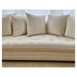 DN - Vintage Upholstered Sofa Neutral Fabric Couch DN - Vintage Upholstered Sofa Neutral Fabric Couch