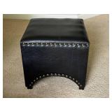 MBR - Faux Leather Ottoman Pair With Nailhead Trim MBR - Faux Leather Ottoman Pair With Nailhead Trim