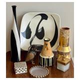 DN - Home Decor Mixed Lot Hand-Painted California Wall Plate & Accent Vases DN - Home Decor Mixed Lot Hand-Painted California Wall Plate & Accent Vases