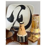 DN - Home Decor Mixed Lot Hand-Painted California Wall Plate & Accent Vases DN - Home Decor Mixed Lot Hand-Painted California Wall Plate & Accent Vases