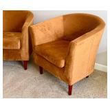 DN - Barrel Back Chairs - Decorative Rust Pair DN - Barrel Back Chairs - Decorative Rust Pair