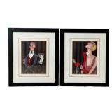 DN - Framed Art Deco Jeff Williams Prints including a Vintage Jeff Williams Print 'Powder Puff' (Lot of 2) DN - Framed Art Deco Jeff Williams Prints including a Vintage Jeff Williams Print 'Powder Puff' (Lot of 2)