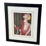 DN - Framed Art Deco Jeff Williams Prints including a Vintage Jeff Williams Print 'Powder Puff' (Lot of 2) DN - Framed Art Deco Jeff Williams Prints including a Vintage Jeff Williams Print 'Powder Puff' (Lot of 2)