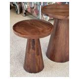 LR - Accent Tables - Pair of Pedestal Wood Tables LR - Accent Tables - Pair of Pedestal Wood Tables
