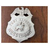 Collectible Pony Express Messenger Pin Badge Collectible Pony Express Messenger Pin Badge