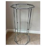 O - Glass Etagere - Chrome Display Stand O - Glass Etagere - Chrome Display Stand