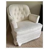 MBR - Vintage Upholstered Armchair With Accent Pillow MBR - Vintage Upholstered Armchair With Accent Pillow
