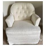 MBR - Vintage Upholstered Armchair With Accent Pillow MBR - Vintage Upholstered Armchair With Accent Pillow