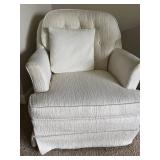 MBR - Vintage Upholstered Armchair With Accent Pillow MBR - Vintage Upholstered Armchair With Accent Pillow