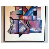 GLL - Abstract Art Print Signed Foil Accents Framed GLL - Abstract Art Print Signed Foil Accents Framed
