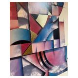 GLL - Abstract Art Print Signed Foil Accents Framed GLL - Abstract Art Print Signed Foil Accents Framed