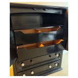 LL - Vintage Dresser Cabinet Bassett Furniture Black Painted LL - Vintage Dresser Cabinet Bassett Furniture Black Painted