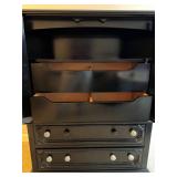 LL - Vintage Dresser Cabinet Bassett Furniture Black Painted LL - Vintage Dresser Cabinet Bassett Furniture Black Painted