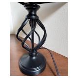 LL - Decorative Table Lamp Black Metal Geometric Base LL - Decorative Table Lamp Black Metal Geometric Base