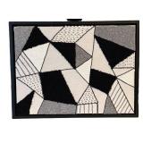 LL - Abstract Textile Wall Art Framed Fabric Fiber Collage LL - Abstract Textile Wall Art Framed Fabric Fiber Collage