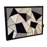 LL - Abstract Textile Wall Art Framed Fabric Fiber Collage LL - Abstract Textile Wall Art Framed Fabric Fiber Collage