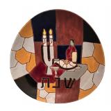 LLBR - Vintage Hand-Painted Ceramic Plates Keramos Israel Jewish Mosaics (Set of 2) LLBR - Vintage Hand-Painted Ceramic Plates Keramos Israel Jewish Mosaics (Set of 2)