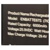 LLBR - Enouvation Rechargeable Battery Pack Model: ENBATTE67S LLBR - Enouvation Rechargeable Battery Pack Model: ENBATTE67S