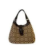 LLBR - Hobo Bag - Coach Soho Signature Khaki & Brown Leather LLBR - Hobo Bag - Coach Soho Signature Khaki & Brown Leather