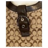 LLBR - Hobo Bag - Coach Soho Signature Khaki & Brown Leather LLBR - Hobo Bag - Coach Soho Signature Khaki & Brown Leather