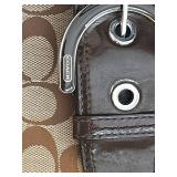 LLBR - Hobo Bag - Coach Soho Signature Khaki & Brown Leather LLBR - Hobo Bag - Coach Soho Signature Khaki & Brown Leather