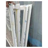 (5) White vinyl single-hung storm windows.  Features a lower half screen for ventilation