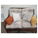All-weather resin wicker patio conversation set,