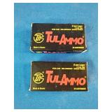 (100) Rounds  TulAmmo 9mm Luger ammunition,