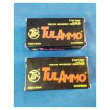 (100) Rounds Two 50-round boxes of TulAmmo 9mm Luger ammunition.