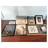 This collection of wall art features a rustic wood-framed sign with the Serenity Prayer as its central piece.