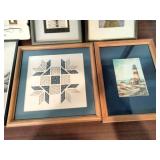 This collection of wall art features a rustic wood-framed sign with the Serenity Prayer as its central piece.