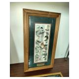 These items appear to be vintage, framed botanical and nature prints, including works that resemble De Jonge flower art