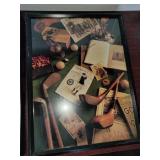 These are Golf I and Golf II wall art prints by artist Michael Harrison, featuring vintage golf clubs and memorabilia.